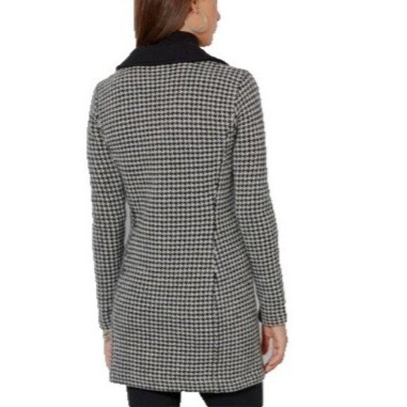 Ralph Lauren Women's Size 2X Merino & Lambswool Blend Coat Houndstooth - Picture 2 of 13